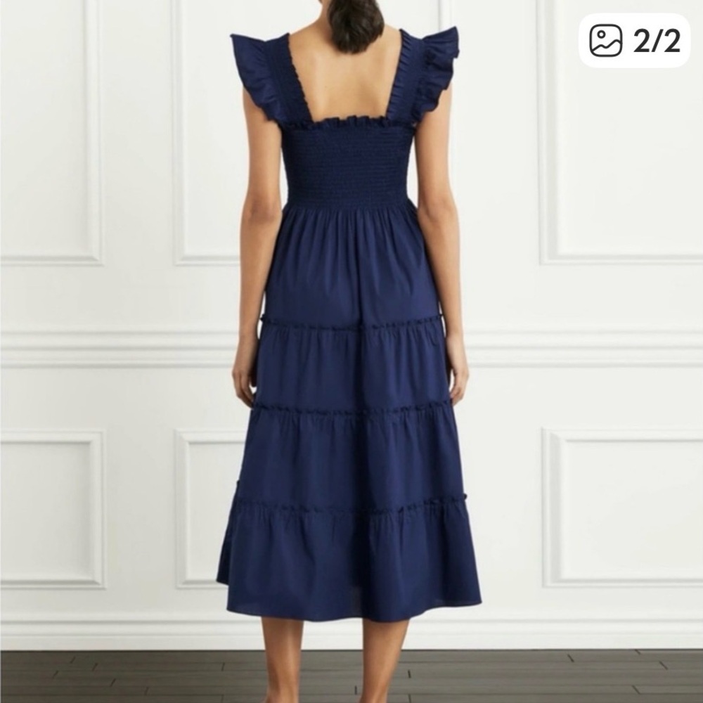 XXL Hill House Home the Ellie Nap Dress in Navy Cotton - Picture 2 of 6